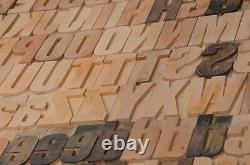 202pcs 2.83 Blocs D'impression En Bois De Presse-lettres Alphabet En Bois Type Imprimante