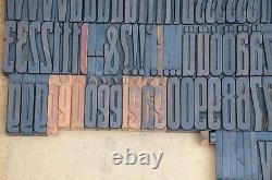 239pcs 3.19 Blocs D'impression En Bois De Presse-lettres Rare Alphabet En Bois Art Nouveau