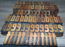 336 1 5/16 Bois Typo Blocs Type D'impression Minuscules Alphabet