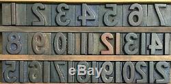 33 Type D'imprimerie Typographique En Bois Numéro De Bloc Calendrier Complet 1 5/16 X 1 7/16