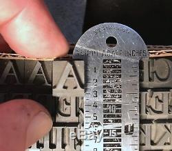 36 Pt. Caslon Bold Letterpress Métal Type Rare Atf 817