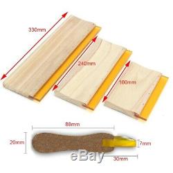 3 Pièces Sérigraphie Raclette Encre Scaper Outils Scratch Board 16cm 24cm 33c