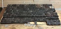 475 Pcs. Lettre En Bois Vintage D'impression Blocs De Presse Lettres / Chiffres Composøes