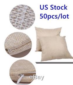 50x Linge Sublimation Couvre Taie D'oreiller Blanc Diy Impression Images Logos