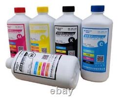 5 Encre De Pigment Audley Pour Imprimantes Dtf 1000ml Blanc, Cyan, Noir, Magenta, Jaune
