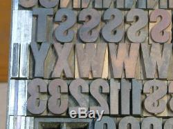5 Lignes Condensed Gothique Typographique Bois Type / Comp. Caps 123 Pcs Livraison Gratuite