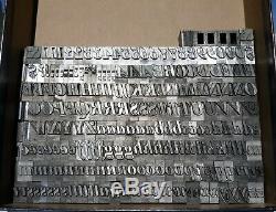 60pt Huge Police Bodoni Italic Caractères Gras Typographiques Métalliques Typeset 14 Lbs