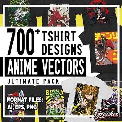 700+ T-shirt Anime Vectors Designs Bundle
