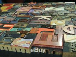 75+ Vintage Wood Type Letterpress Blocs Lot Impression Art Design 1 À 3-3 / 4