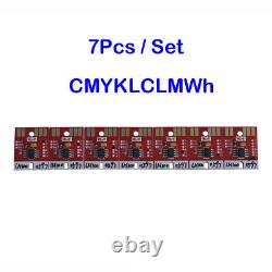 7 pièces de puce permanente pour la cartouche UV de 600 ml Mimaki LH100-0597 C, M, Y, K, LC, LM, Wh