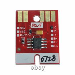 7x Puce Permanente pour Mimaki LF140-0728 UJF3042/ UJF6042 Cartouche UV CMYKLCLMWh