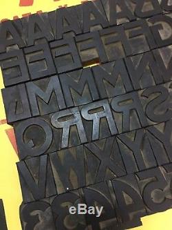 94 Blocs D'impression, Type De Typographie Sur Bois, 70 MM