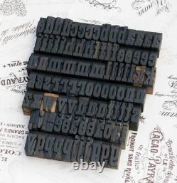 A-z Alphabet 1.06 Presse-lettres Blocs D'impression En Bois Type D'imprimante Vintage