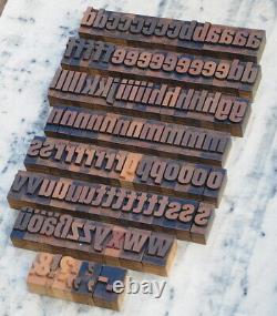 A-z Alphabet 1.42 Blocs D'impression De Presse-lettres Type Imprimante Vieux Millésime Rare