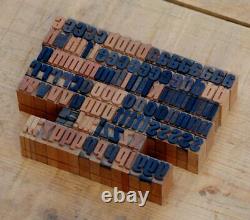Alphabet A-Z 0,55 blocs d'impression en bois en relief en bois type vintage imprimeur