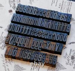 Alphabet A-z 1.61 blocs d'impression en bois de typographie en bois Vintage