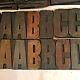 Alphabet En Blocs De Bois Vintage 6 Letterpress