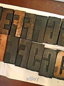 Alphabet En Blocs De Bois Vintage 6 Letterpress
