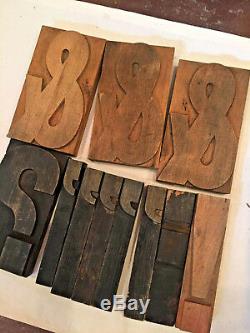Alphabet En Blocs De Bois Vintage 6 Letterpress