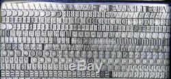 Alphabet Letterpress Type D'impression Importation Bauer 14pt Weiss Initiales Mn03 5 #