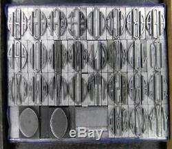 Alphabets Métalliques Letterpress Type Monogrammes Virkotype 60pt + Blocs Teintés Mb13 4 #