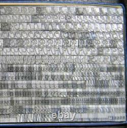 Alphabets Vintage Metal Letterpress Type D'impression 14pt Piranesi Italic Mn58 4#