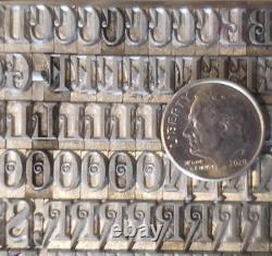 Alphabets Vintage Métal Typographie Impression Lettre 24pt Glyptique Condensé A87 6#