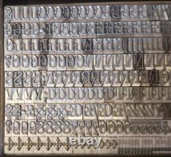 Alphabets Vintage Métal Typographie Impression Lettre 24pt Glyptique Condensé A87 6#