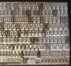 Alphabets Vintage Métal Typographie Impression Lettre 24pt Glyptique Condensé A87 6#