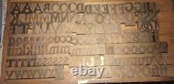 Alphabets Wood Letterpress Type Hamilton 12line 2 Ben Franklin 141pc V49 10 #