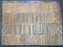 Alphabets Wood Letterpress Type Hamilton 12line 2 Gothic Ex Cond Mw21