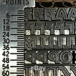 Annonceurs Gothique 12 Pt Type Typographique Vintage Métal
