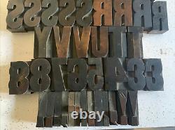 Antique 2 Letterpress Wood Type Printing Blocs Alphabet Uppercase Letters 65+
