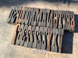 Antique American Letterpress Wood Type 18 Pica