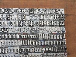 Antique Vtg 36pt Fancy Cloister Black Letterpress Print Type A-z Letters #s Set