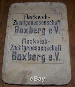 Antiquité Boxberg Allemagne Elevage Coop Impression Litho Lithographic Stone Allemand