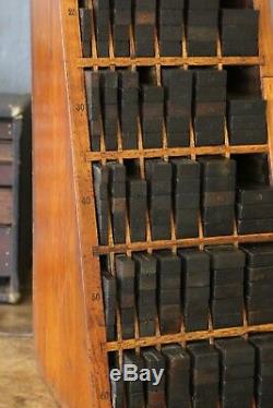 Antiquité Cabinet Imprimantes Mobilier Typographie En Bois Bloc Box Cubby Industriel