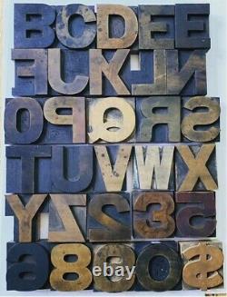 Assortiment Vintage Letterpress Type De Bois Blocs D'impression 2 5/8. 16 Pica