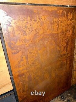 Bloc d'impression (Scène religieuse de la Crucifixion) Visage en cuivre Détails étonnants