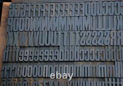 Bloc d'impression en bois de typographie de 2,13 pouces de hauteur 250 pièces en bois alphabet en bois