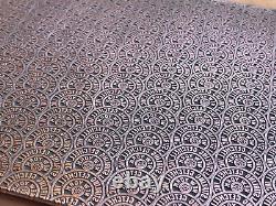 Bloc d'impression en cuivre antique avec logo AD en cercle J. STIRLING GETCHELL INC. NEW YORK
