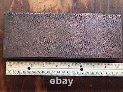 Bloc d'impression en cuivre antique avec logo AD en cercle J. STIRLING GETCHELL INC. NEW YORK