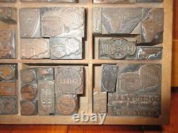 Bloc d'impression en cuivre antique de la presse à lettres - 86 pièces liées à l'automobile