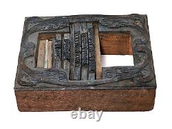 Bloc d'impression en typographie Ex Libris Art Nouveau Border