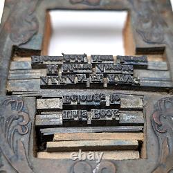 Bloc d'impression en typographie Ex Libris Art Nouveau Border
