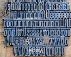 Bloc d'impression sur bois en relief 191 pcs 1,18 de hauteur, type d'alphabet en bois ABC