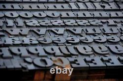 Bloc d'impression sur bois en typographie 182pcs, hauteur de 1,06 pouce, lettres en bois de l'alphabet.