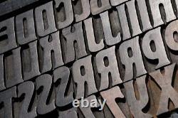 Bloc de bois pour impression en typographie Art Nouveau 164 pièces 2,48 pouces de hauteur, type en bois ABC