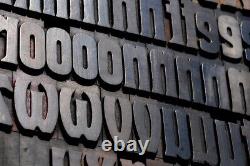 Bloc de bois pour impression en typographie Art Nouveau 164 pièces 2,48 pouces de hauteur, type en bois ABC