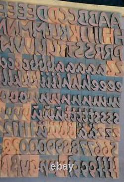 Blocs D'impression De Presse-lettres 182pcs 1.42 Haut Alphabet Type Plakadur Vintage Abc